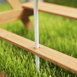 Qaba Kids Picnic Table, Wooden Outdoor Table & Bench Set With Removable Umbrella For Patio, Backyard, Mixed Color -Children Toys Discount GUEST acdcc914 725b 49f4 9716 820713723256