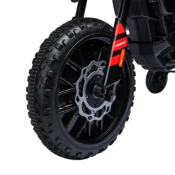 Qaba 12V Kids Motorcycle, Aprilia Licenced Electric Motorcycle For Kids With Training Wheels, Spring Suspension, LED Light, USB, Music -Children Toys Discount GUEST aed82caf 16fb 4b8a 9ac8 f3d41f4cd93e