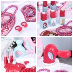 Qaba Kids Vanity Set Makeup Table Princess Pretend Play For Girls With Lights, Sounds, Stool, Magic Wand Remote, Mirror And Makeup Accessories 10 Qaba Kids Vanity Set Makeup Table Princess Pretend Play For Girls With Lights, Sounds, Stool, Magic Wand Remote, Mirror And Makeup Accessories -Children Toys Discount GUEST af51ea71 292c 4ae8 8932 89aca87ce693