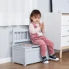 Qaba 2-in-1 Kids Wooden Toy Organizer Chest Storage Box With Seat Bench Cabinet Chunk Cube With Safety Pneumatic Rod -Children Toys Discount GUEST b9237a34 5605 41d6 bad5 d6e28714b4a7