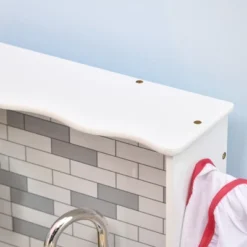 Qaba Corner Play Kitchen Set With Sound Effects And Tons Of Countertop Space, Kids Kitchen With Washing Machine, Food Toys, Ice Maker, Ages 3-6, White -Children Toys Discount GUEST b937212b 1173 49e7 91d5 ed5d14b627b8