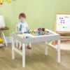 Qaba 2-Sided Kids Building Block Table With Storage, Kids Activity Table For Play, Crafts, Toddler Table Set, Kids Table & Chair Set, Gray -Children Toys Discount GUEST bb4b61e3 431d 459a 8824 ed0073ae5b74