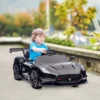 Qaba Maserati GT2 Licensed Ride On Car, 12V 3MPH Battery Powered Electric Car For Kids With Shock-Absorbers, Auxiliary Wheels, Remote, Horn, Black -Children Toys Discount GUEST bd94df2c afb5 43d3 a8d9 04fb60baf71a