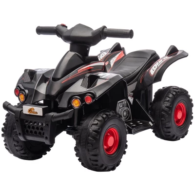 Qaba Kids ATV, 6V 4 Wheeler Kids Quad Car, Battery Powered Electric Ride On Toy With Music For Boys & Girls Ages 2-6 Years, Black 5 Qaba Kids ATV, 6V 4 Wheeler Kids Quad Car, Battery Powered Electric Ride On Toy With Music For Boys & Girls Ages 2-6 Years, Black - Image 3