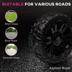 Qaba 24V Electric Car For Kids Battery Powered Kids Ride On Car With Remote Control, Spring Suspension Horn, Music, Lights, Aged 3-8 Years Old -Children Toys Discount GUEST bf8a59da 55c7 42a8 9da6 f8196f9bfdf6