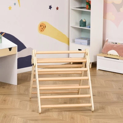 Qaba Triangle Ladder For Toddlers With Foldable Design For Easy Storage In Home Toddler Gym Space, Fine Motor Skills Toy 3 Qaba Triangle Ladder For Toddlers With Foldable Design For Easy Storage In Home Toddler Gym Space, Fine Motor Skills Toy