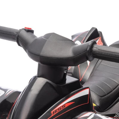 Qaba Kids ATV, 6V 4 Wheeler Kids Quad Car, Battery Powered Electric Ride On Toy With Music For Boys & Girls Ages 2-6 Years, Black 7 Qaba Kids ATV, 6V 4 Wheeler Kids Quad Car, Battery Powered Electric Ride On Toy With Music For Boys & Girls Ages 2-6 Years, Black - Image 5