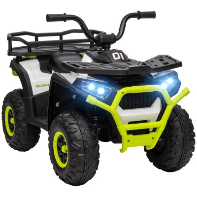 Qaba 12V Kids ATV, Battery Powered 4 Wheeler Quad W/ Spring Suspension Wheels, Rear Storage Basket, Lights, Music 8 Qaba 12V Kids ATV, Battery Powered 4 Wheeler Quad W/ Spring Suspension Wheels, Rear Storage Basket, Lights, Music - Image 6