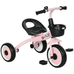 Qaba Tricycle For Toddlers Age 2-5 With Adjustable Seat, Toddler Bike For Children With Basket, Bell -Children Toys Discount GUEST d5ea7755 9a07 412d 8855 feac99fbe49b