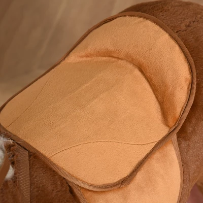 Qaba Kids Ride-on Walking Horse With Easy Rolling Wheels, Soft Huggable Body, & A Large Size For Kids 5-16 Years 7 Qaba Kids Ride-on Walking Horse With Easy Rolling Wheels, Soft Huggable Body, & A Large Size For Kids 5-16 Years - Image 5