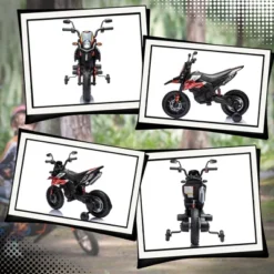 Qaba 12V Kids Motorcycle, Aprilia Licenced Electric Motorcycle For Kids With Training Wheels, Spring Suspension, LED Light, USB, Music -Children Toys Discount GUEST e062102b 3bf8 4415 8328 fe52e3e4f483