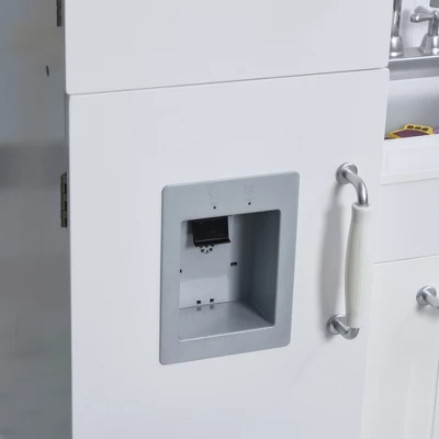 Qaba Large Kids Kitchen Playset With Telephone, Water Dispenser Simulation Cooking Set 6 Qaba Large Kids Kitchen Playset With Telephone, Water Dispenser Simulation Cooking Set - Image 4