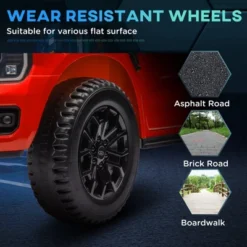 Qaba Ford Ranger Licensed 12V Kids Ride On Car, Kids Electric Car With Remote, Spring Suspension, Toy Storage, LED Headlights, Music Horn, Red 11 Qaba Ford Ranger Licensed 12V Kids Ride On Car, Kids Electric Car With Remote, Spring Suspension, Toy Storage, LED Headlights, Music Horn, Red -Children Toys Discount GUEST e550d57f d8c2 4bc7 ad9e 8e239f58178b