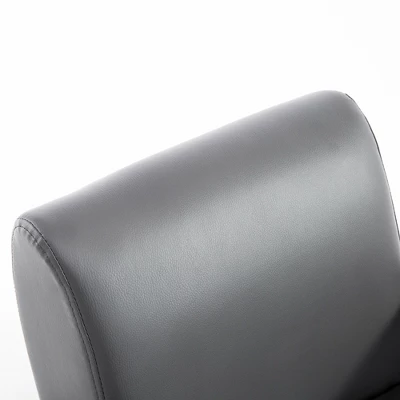 Qaba Kids Sofa Rocking Chair With Side Pocket, PU Leather Toddler Armchair For Children Gray 7 Qaba Kids Sofa Rocking Chair With Side Pocket, PU Leather Toddler Armchair For Children Gray - Image 5