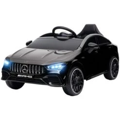 Qaba Mercedes-Benz AMG CLA 45 Licensed 12V Kids Ride On Car, Kids Electric Car With Remote Control, Suspension, LED Lights, Music Horn, Black -Children Toys Discount GUEST ea1a9f4e 1426 4dc0 a436 a0c239b0acf4
