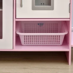 Qaba Pretend Play Kitchen With Sound Effects And Stove Lights, Kids Kitchen Playset With Storage, Water Dispenser For 3-6 Years Old, Pink -Children Toys Discount GUEST eb7def28 de3e 450f b60d 745f173d08c0