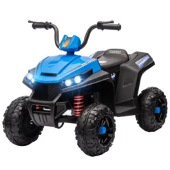 Qaba 12V Kids ATV, Battery Powered Four Wheeler With Spring Suspension, Forward & Reverse, LED Lights, Music, MP3, Blue 9 Qaba 12V Kids ATV, Battery Powered Four Wheeler With Spring Suspension, Forward & Reverse, LED Lights, Music, MP3, Blue -Children Toys Discount GUEST ed536b22 e111 4e1d b0c1 3f9e32b1ca00