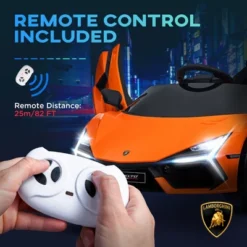 Qaba Lamborghini Revuelto Licensed 12V Kids Ride On Car, Battery Powered Kids Electric Car W/ Hydraulic Doors, Remote, Training Wheels -Children Toys Discount GUEST f9096333 9b30 4ada bab7 41d508f12e47