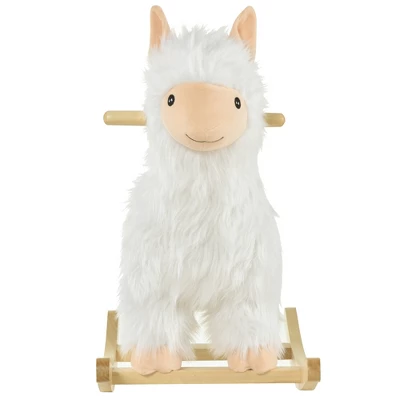 Qaba Kids Ride-On Rocking Horse Toy Llama Style Rocker Soft Plush Fabric For Children 18-36 Months 7 Qaba Kids Ride-On Rocking Horse Toy Llama Style Rocker Soft Plush Fabric For Children 18-36 Months - Image 5