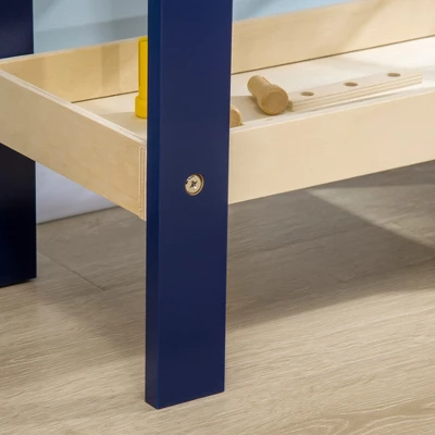 Qaba Wooden Kids Tool Bench With 27 Piece Tool Kit, Construction Work Shop Toy For Toddlers & Ages 3-6, Kids Workbench Playset Gift For Girls And Boys 7 Qaba Wooden Kids Tool Bench With 27 Piece Tool Kit, Construction Work Shop Toy For Toddlers & Ages 3-6, Kids Workbench Playset Gift For Girls And Boys - Image 5