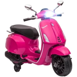 Qaba Vespa Licensed Electric Motorcycle For Kids, 6V Toddler Motorcycle With Music, FM Radio, Headlight, Single Button Start For 3-6 Years -Children Toys Discount GUEST fc5c641b f167 45ec b218 2fc0e8f6c9fe